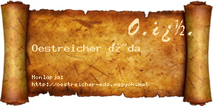 Oestreicher Éda névjegykártya